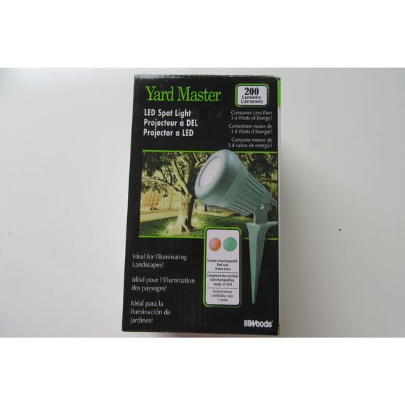 Yard Master LED Spot Light With Red And Green Lens - Picture 1 of 4